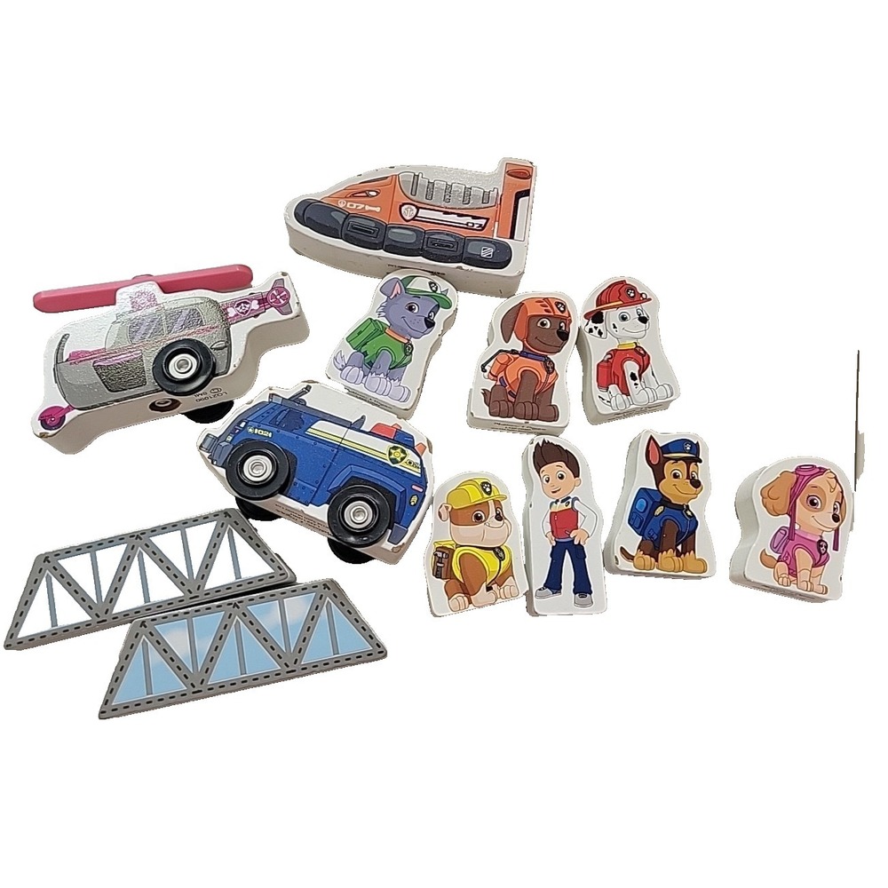 Melissa & Doug PAW Patrol Wooden Playset  Characters & Vehicles